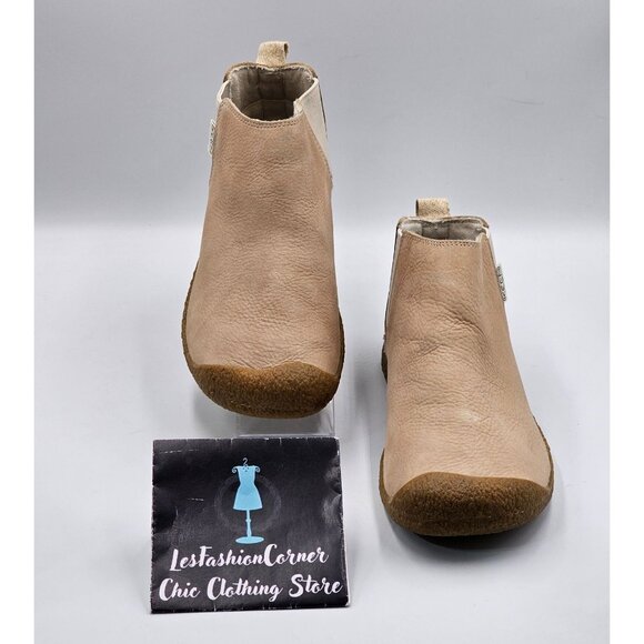 Keen Women's Beige Nubuck Leather Mosey Chelsea Ankle Boots Size 9.5 2949 - Picture 3 of 16